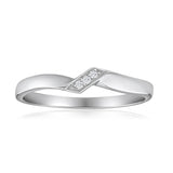 9ct White Gold Diamond Ring