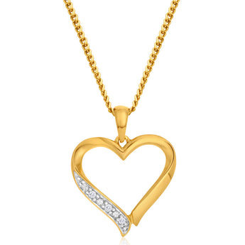9ct Yellow Gold Luxurious Diamond Pendant