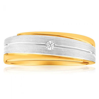 9ct Yellow Gold Diamond Ring