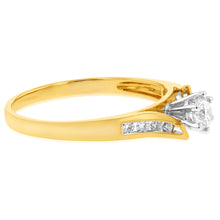 Load image into Gallery viewer, 18ct Yellow Gold &amp; White Gold Diamond Ring