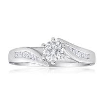 Load image into Gallery viewer, 18ct White Gold 1/2 Carat Diamond Ring