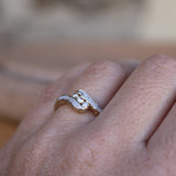 Australian Diamond 9ct Yellow Gold Diamond Trilogy Ring