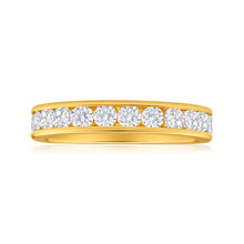 Load image into Gallery viewer, 18ct Yellow Gold Ring With 1 Carat Of Channel Set Diamonds