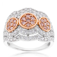 Load image into Gallery viewer, Pink Diamond in 18ct White Gold Dress Ring with a 2.00 Carats of Diamonds