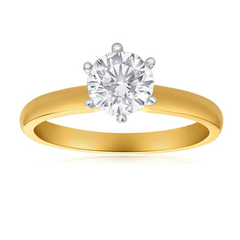 18ct Yellow Gold Solitaire Ring With 1 Carat Diamond