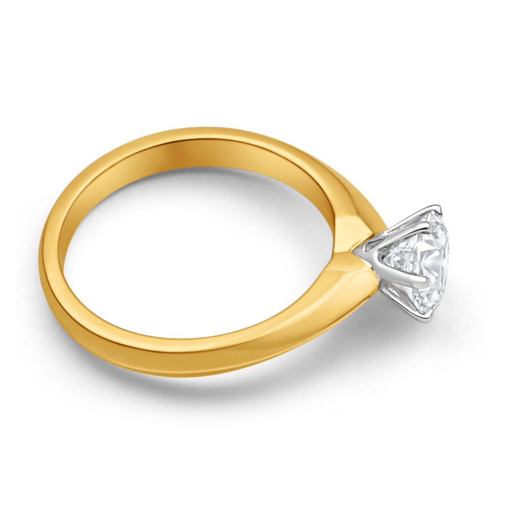 18ct Yellow Gold Solitaire Ring With 1 Carat Diamond