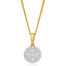 Load image into Gallery viewer, 9ct Yellow Gold Diamond Pendant