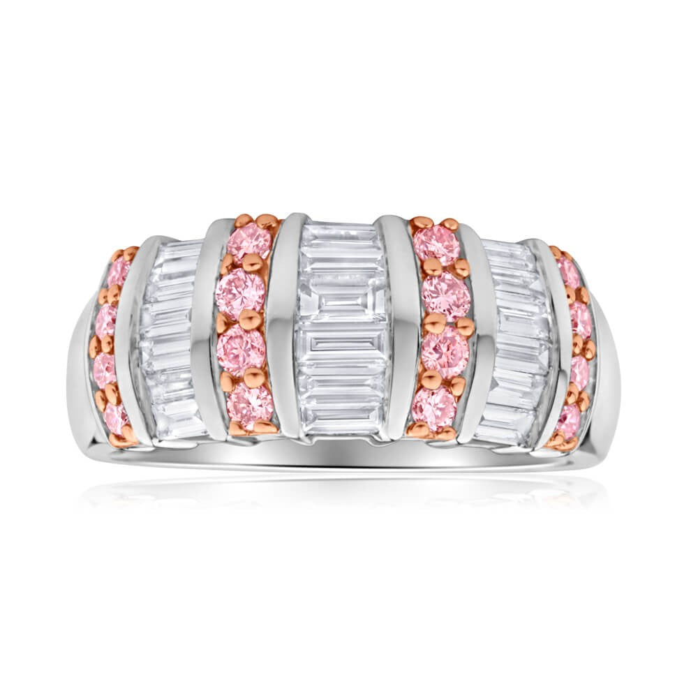 Pink Diamond 18ct White Gold 1 Carat Diamond Ring