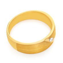 Load image into Gallery viewer, 9ct Yellow Gold Round Brilliant Bezel Set Diamond Ring