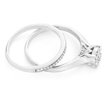 Load image into Gallery viewer, 9ct White Gold 2 Ring Bridal Set With 0.3 Carats Of Brilliant Cut Diamonds