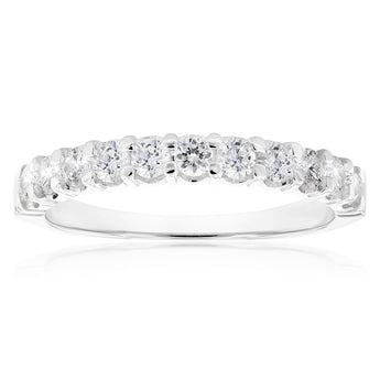 18ct White Gold Ring With 1/2 Carat Diamonds