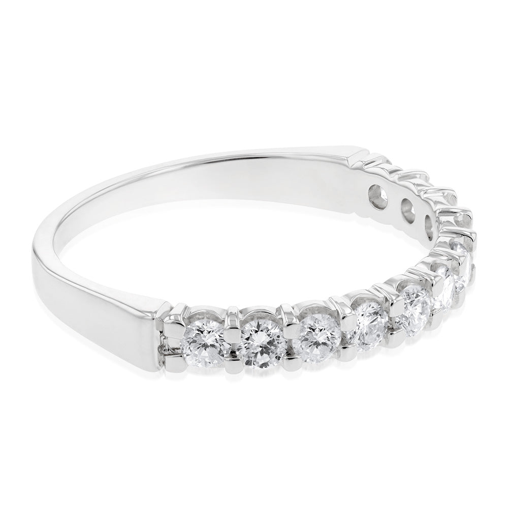 18ct White Gold Ring With 1/2 Carat Diamonds
