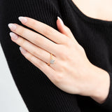 9ct Yellow Gold 1/5 Carat Diamond Ring with Brilliant Princess and Baguette Diamonds