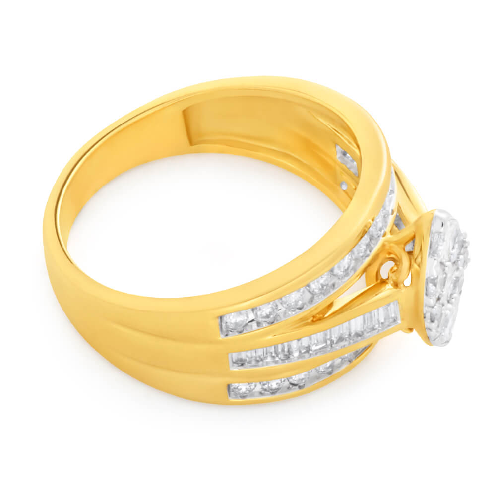 9ct Yellow Gold 1 Carat Diamond Ring