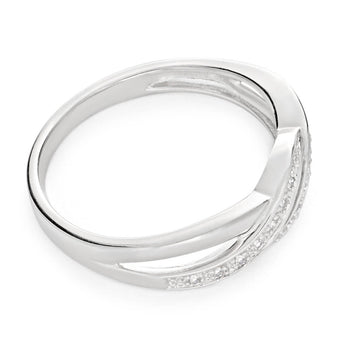 9ct White Gold Diamond Ring Set With 14 Brilliant Diamonds