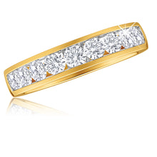 Load image into Gallery viewer, 9ct Yellow Gold 1 Carat Diamond Ring with 9  Diamonds in Channel setting