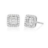 9ct White Gold 1/2 Carat Exquisite Diamond Stud Earrings