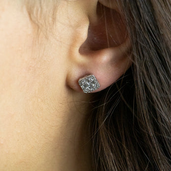 9ct White Gold 1/2 Carat Exquisite Diamond Stud Earrings