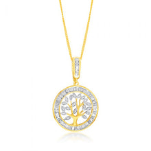 Load image into Gallery viewer, 18ct Yellow Gold &amp; White Gold Diamond Pendant