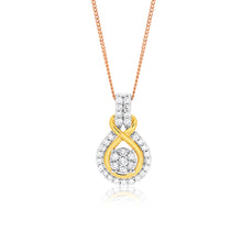 Load image into Gallery viewer, 9ct Charming White Gold Diamond Pendant With 45cm Chain