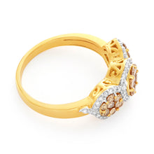 Load image into Gallery viewer, Australian Diamond 9ct Yellow Gold 1 Carat Diamond Trilogy Ring
