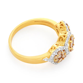 Australian Diamond 9ct Yellow Gold 1 Carat Diamond Trilogy Ring