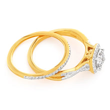 Load image into Gallery viewer, 9ct Yellow Gold 1/2 Carat Diamond Bridal set