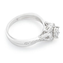 Load image into Gallery viewer, 9ct White Gold Ring With 1/2 Carats Of Diamonds