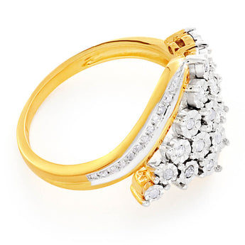 1/5 Carat Diamond Ring in 9ct Yellow Gold