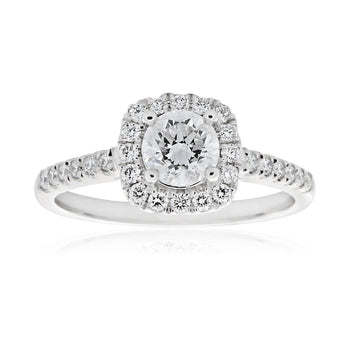 18ct White Gold 3/4 Carat Solitaire with ½ Carat GI SI Certified Centre Diamond
