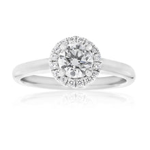 Load image into Gallery viewer, 18ct White Gold Solitaire with 1/2 Carat Certified Centre Diamond