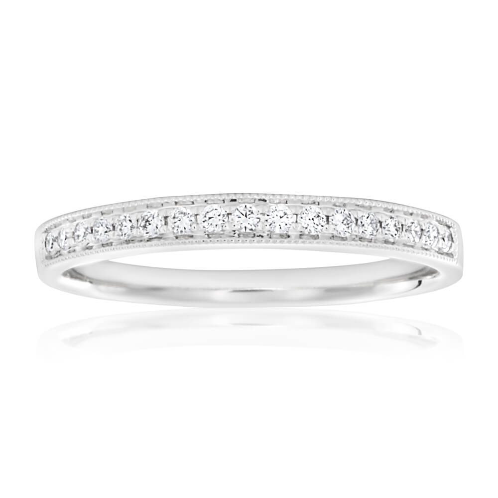 18ct White Gold Eternity Ring with 17 Diamonds