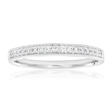 Load image into Gallery viewer, 18ct White Gold Eternity Ring with 17 Diamonds