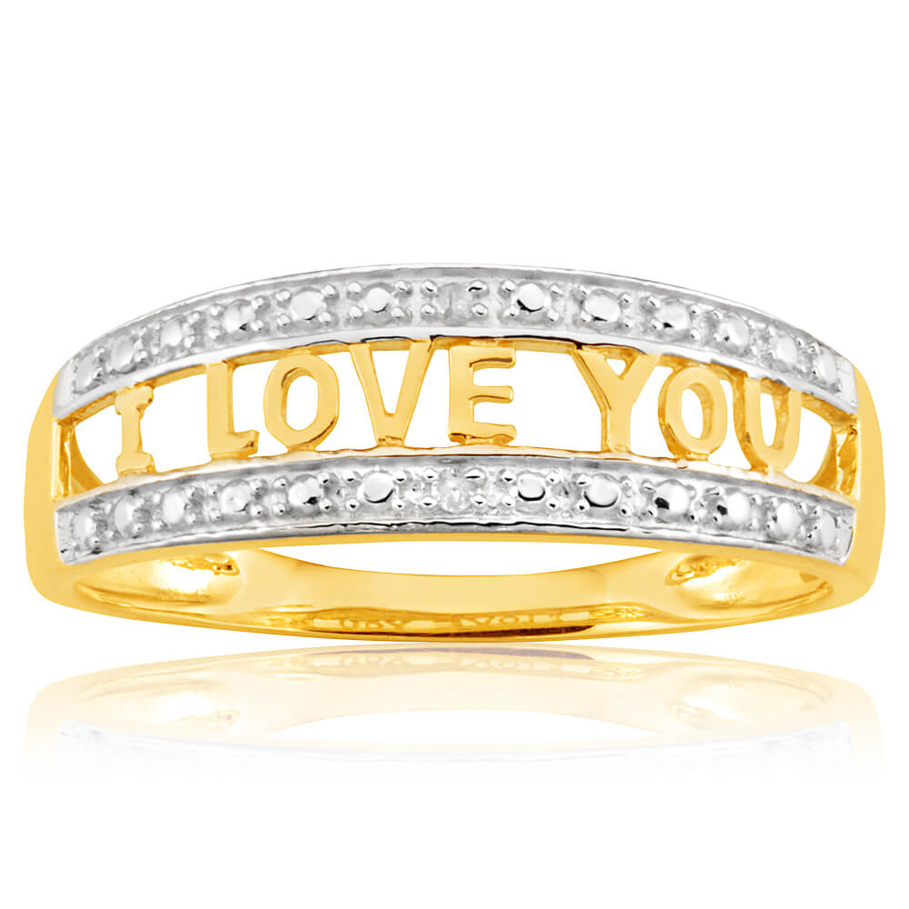 9ct gold i love you ring store