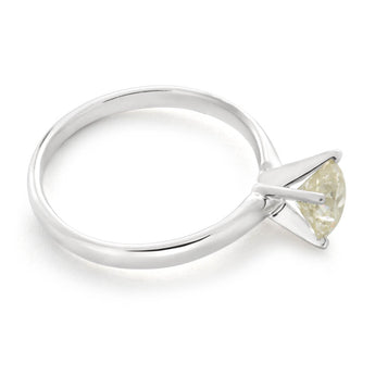 14ct White Gold Solitaire Ring With 1 Carat Brilliant Cut 4 Claw Set Diamond