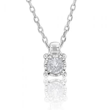 Load image into Gallery viewer, 9ct White Gold Dazzling Diamond Pendant With 45cm Chain