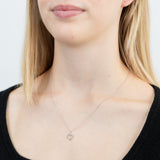 Diamond Heart Pendant on 45cm Chain in 9ct White Gold