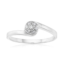 Load image into Gallery viewer, 9ct White Gold Ring With 0.05 Carats Of Diamonds
