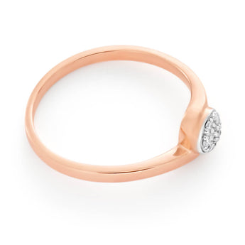 9ct Rose Gold Ring With 0.05 Carats Of Diamonds