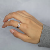 9ct Rose Gold Ring With 23 Brilliant Cut Diamonds