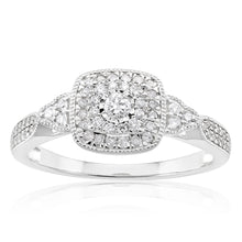 Load image into Gallery viewer, 9ct White Gold Ring With 1/3 Carats Of Diamonds
