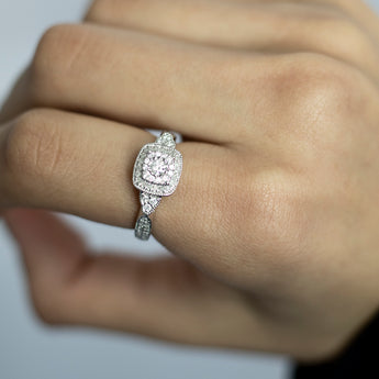 9ct White Gold Ring With 1/3 Carats Of Diamonds