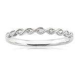 9ct White Gold Diamond Ring with  9 Brilliant Diamonds