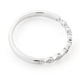9ct White Gold Diamond Ring with  9 Brilliant Diamonds