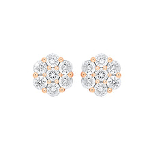 Load image into Gallery viewer, 9ct Rose Gold 1/2 Carat Diamond Stud Earrings
