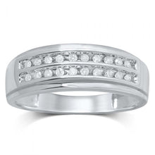 Load image into Gallery viewer, 1/4 Carat Diamond Gents Ring in 9ct White Gold