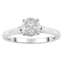Load image into Gallery viewer, SEAMLESS LOVE  9ct White Gold 4 Trilliant Cut Ring with 1/2 Carat of Diamonds