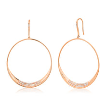 Load image into Gallery viewer, 9ct Rose Gold Round Drop Earrings with  1/3 Carat of Diamonds