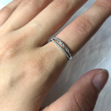 Load image into Gallery viewer, 9ct White Gold Ring with 1/4 Carat of Brilliant and Baguette Diamonds