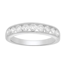 Load image into Gallery viewer, 9ct White Gold 1 Carat Diamond Ring with 9  Diamonds in Channel setting